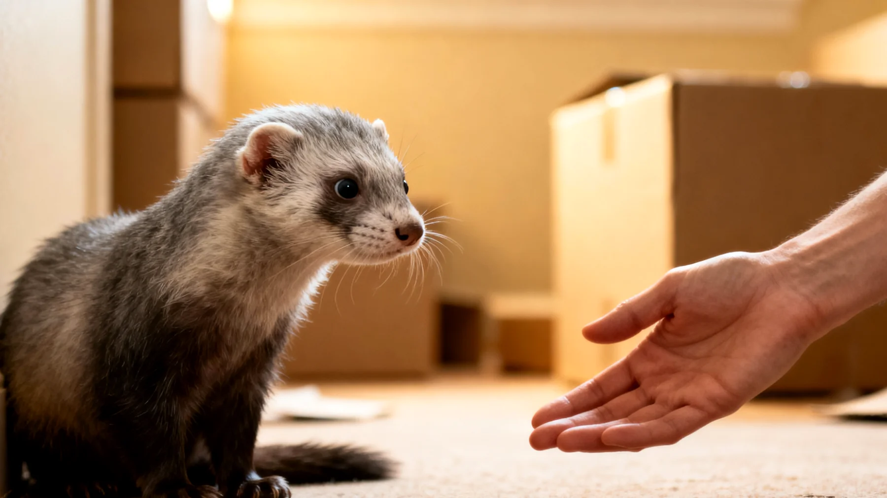 Ältere Frettchen können während des Adoptionsprozesses besondere Eingewöhnungsschwierigkeiten haben, da sie bereits gefestigte Verhaltensweisen mitbringen und sich schwerer an neue Umgebungen, Bezugspersonen und Tagesabläufe anpassen"