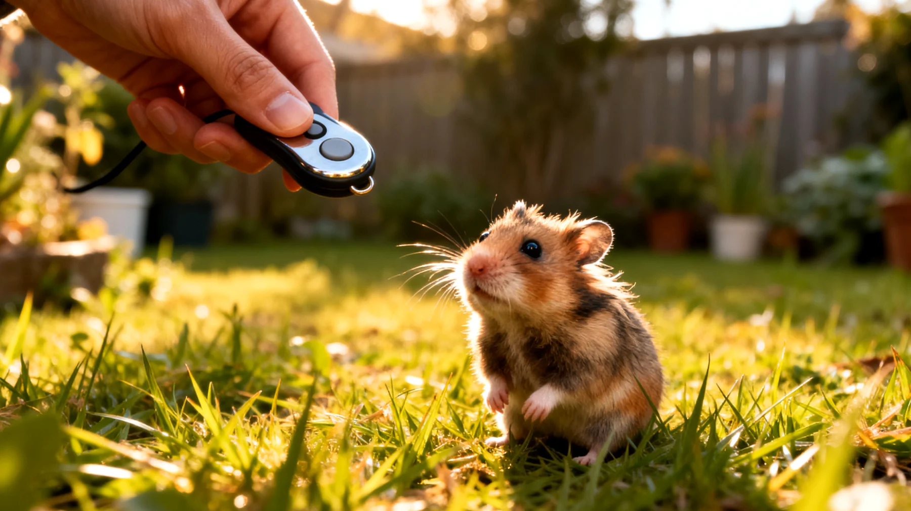 Hamster können nicht wie Hunde trainiert werden und reagieren nicht auf klassische Verhaltensübungen, da der Gartenkontext für dieses Käfigtier nicht relevant ist"