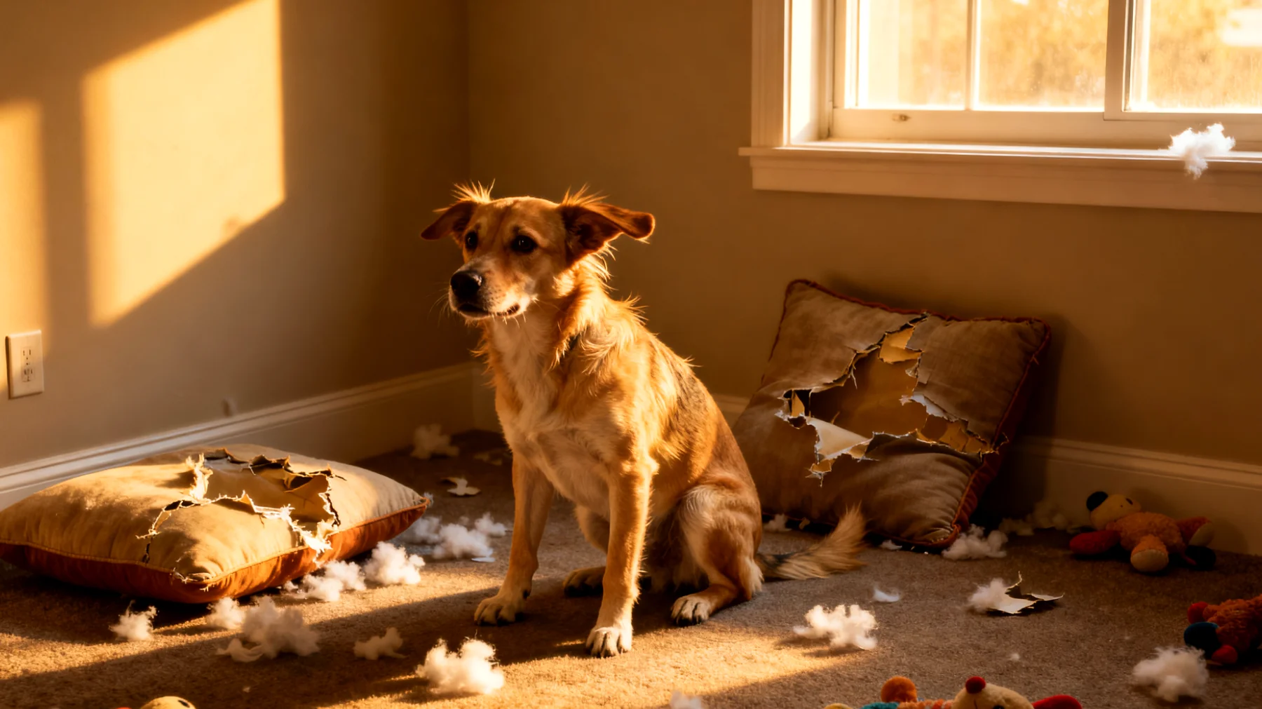 Hunde in der Wohnung können unter Stress, Langeweile und überschüssiger Energie leiden, was zu destruktivem Verhalten, übermäßigem Bellen und Unruhe führt, wenn keine ausreichenden natürlichen Entspannungsmöglichkeiten und Stressabbau-Strategien angewendet werden"