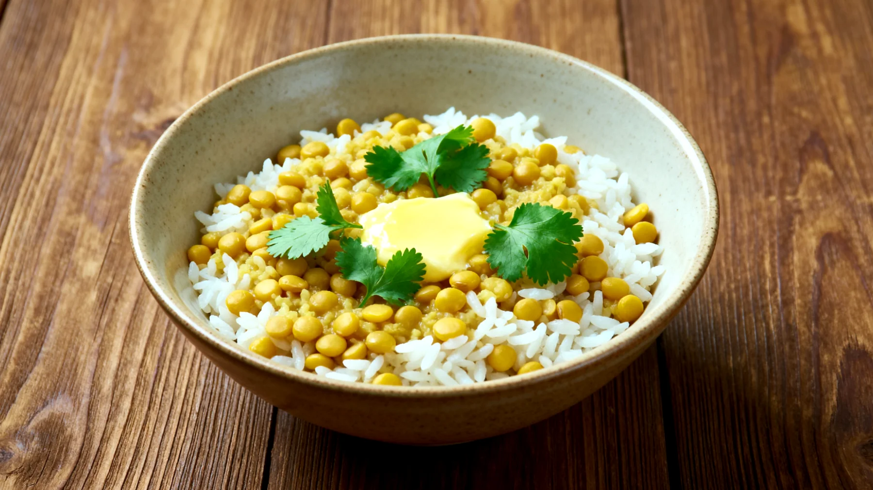 Kitchari (indisches Mungbohnen-Reis-Gericht)"