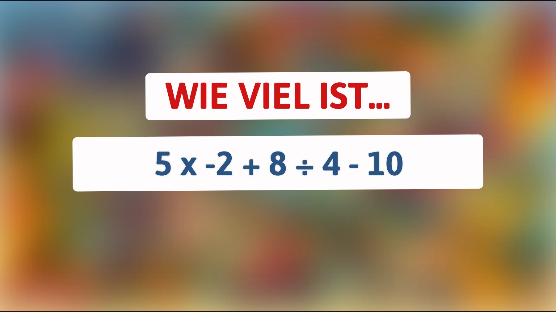 Schaffst du es, das knifflige Rätsel zu lösen, das nur die cleversten Denker meistern? Finde die Antwort heraus!"